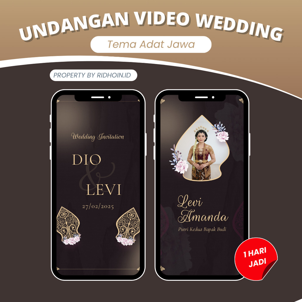 Undangan Digital Video Pernikahan Adat 1 Jawa Wayang Bisa tanpa Foto 9:16