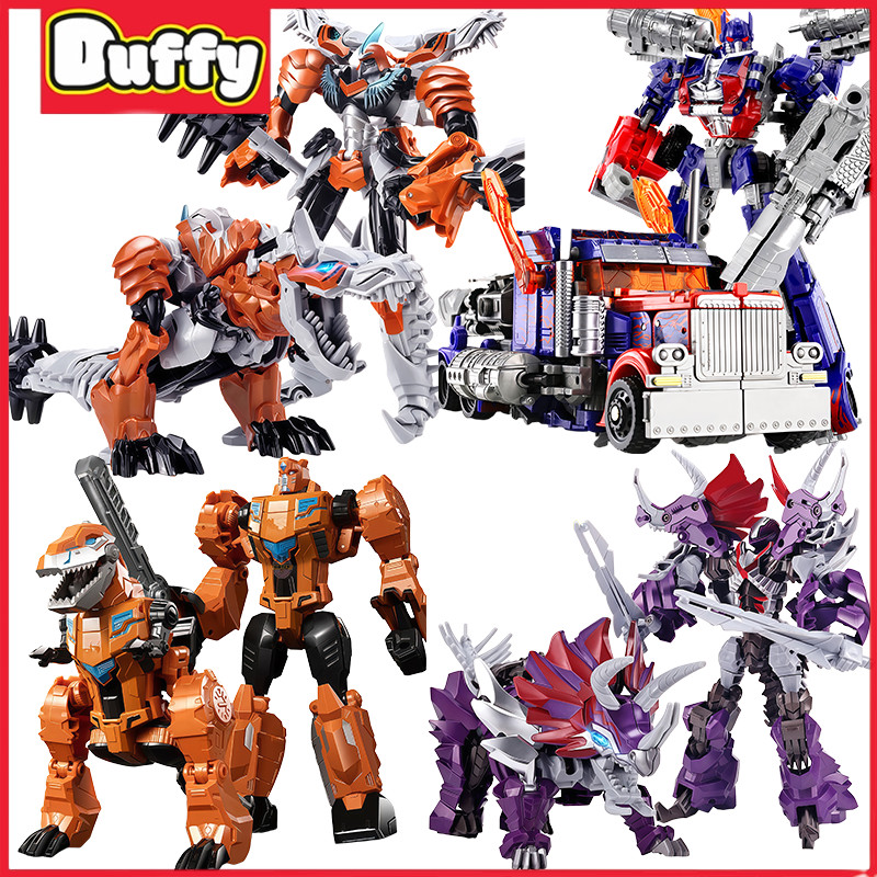 Duffy Toys Mainan Robot Klasik Tyrannosaurus 2 in 1 Berubah Robot & Dinosaurus /  Robot Transforming