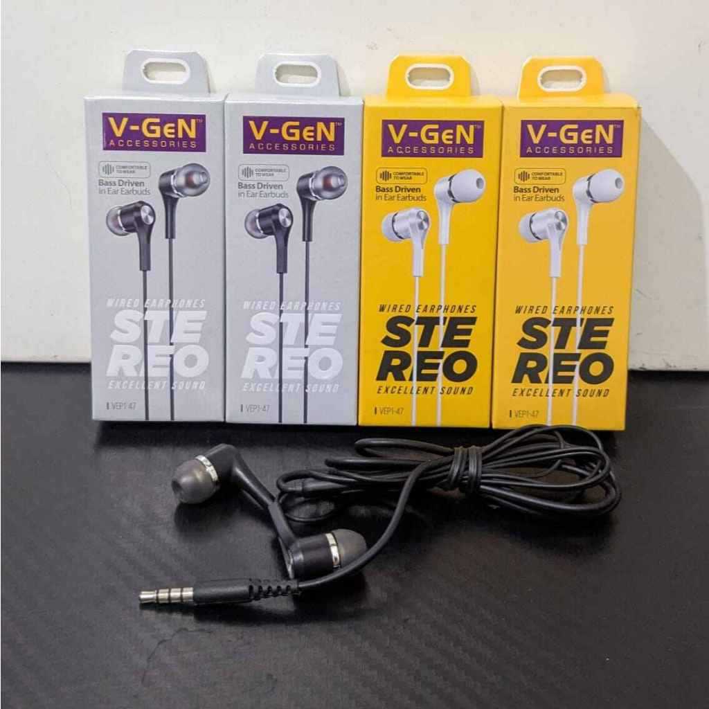 Headset Murah V-GeN VEP1-47 Wired Handsfree Headset Stereo Sound original vgen COD