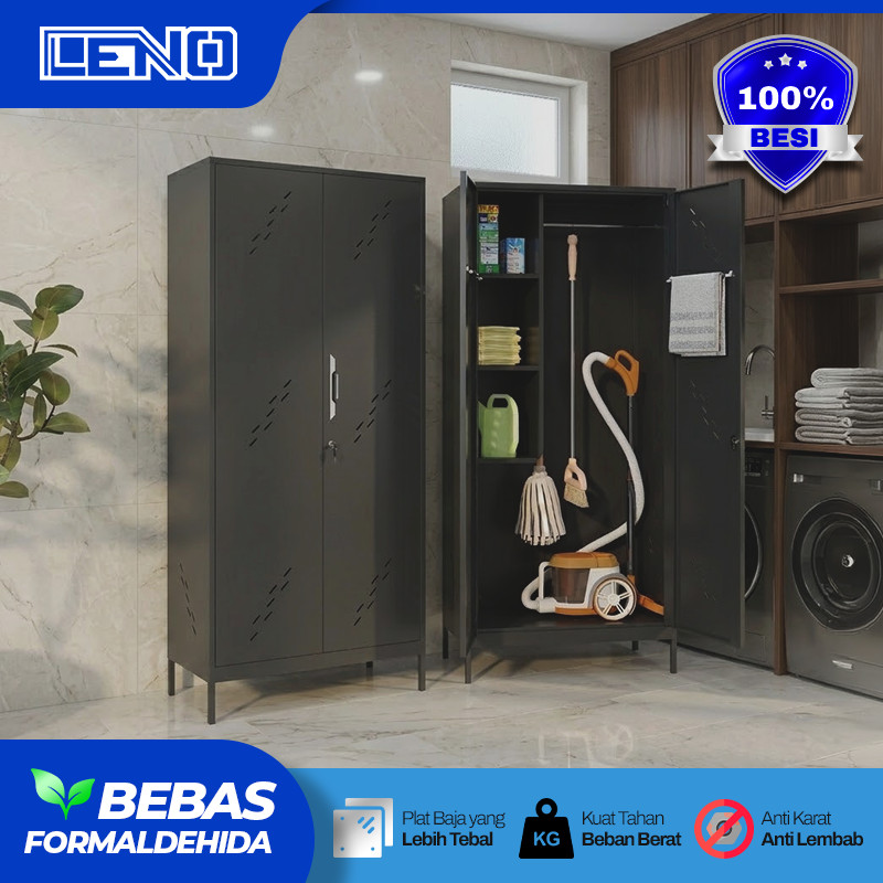 Storage Alat Pembersih Cleaning Cabinet Lemari Alat Kebersihan Lemari Sapu Besi Lemari Janitor Besi