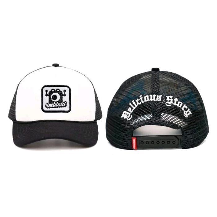 TRUCKER HAT TOPI JARING PRIA DISTRO GINAL ACK AND WHITE - 1