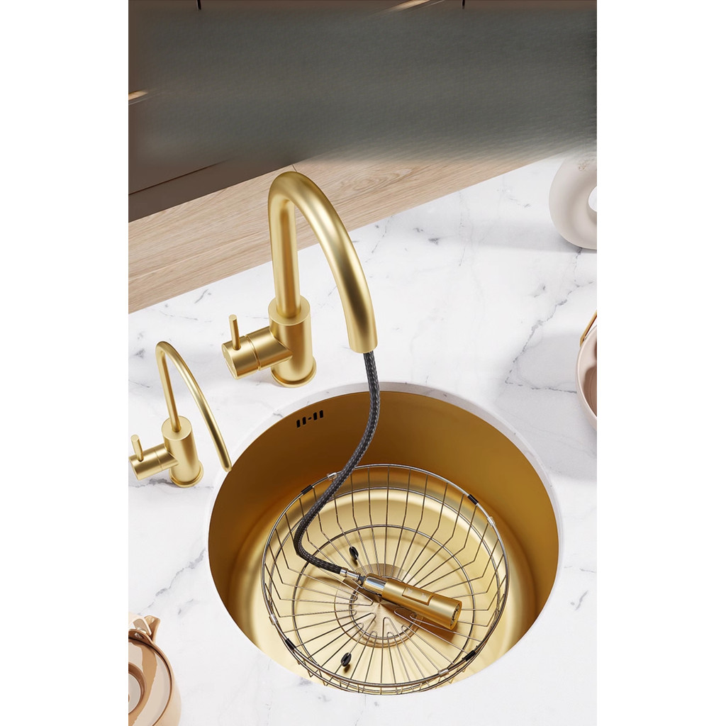 Y1 304 stainless steel sink round bar island kitchen sink