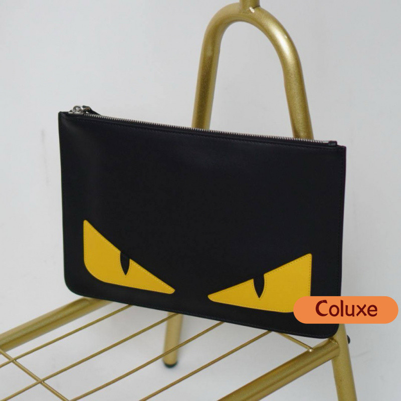 NEW FENDI Bugs Monster Eyes Zipped Pouch / Pochette / Clutch Bag