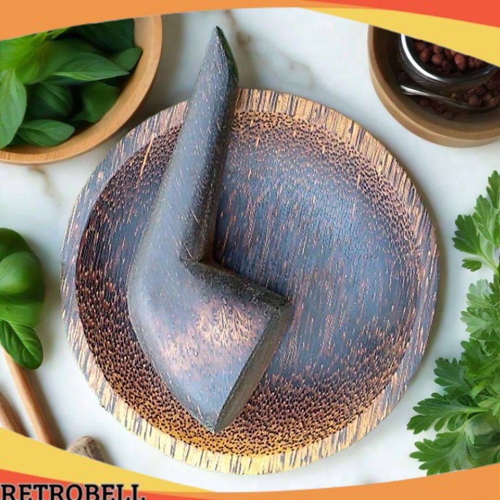 COBEK KAYU AREN/Ulekan cabe/COBEK AREN/ cobek satu set dengan ulekan WAJIB PUNYA 