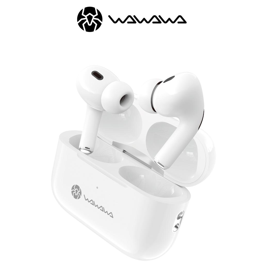 WAWAWA WA-39 TWS Wireless Earphone Bluetooth Pure White Minimalist Series Suara Jernih Bass Mic Cont