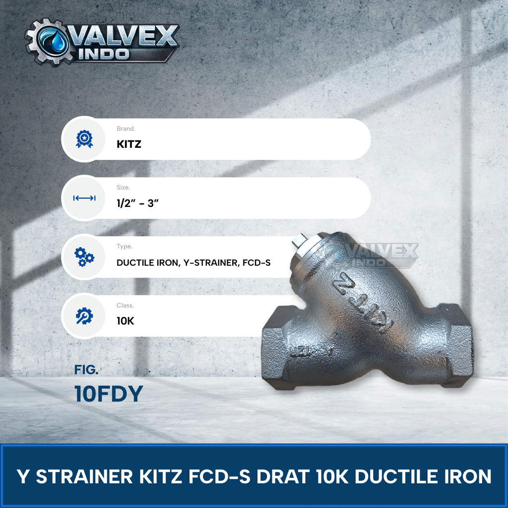 Y STRAINER KITZ FCD-S 2" INCH DRAT 10K DUCTILE IRON ORIGINAL T1692