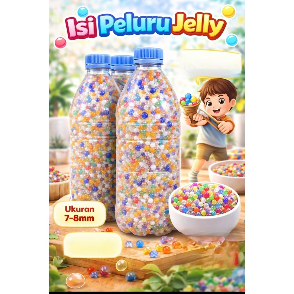 MAINAN PELURU REFILL TEMBAKAN WATER GEL BOTOL 700ML/REFILL TEMBAK JELLY SIAP PAKAI