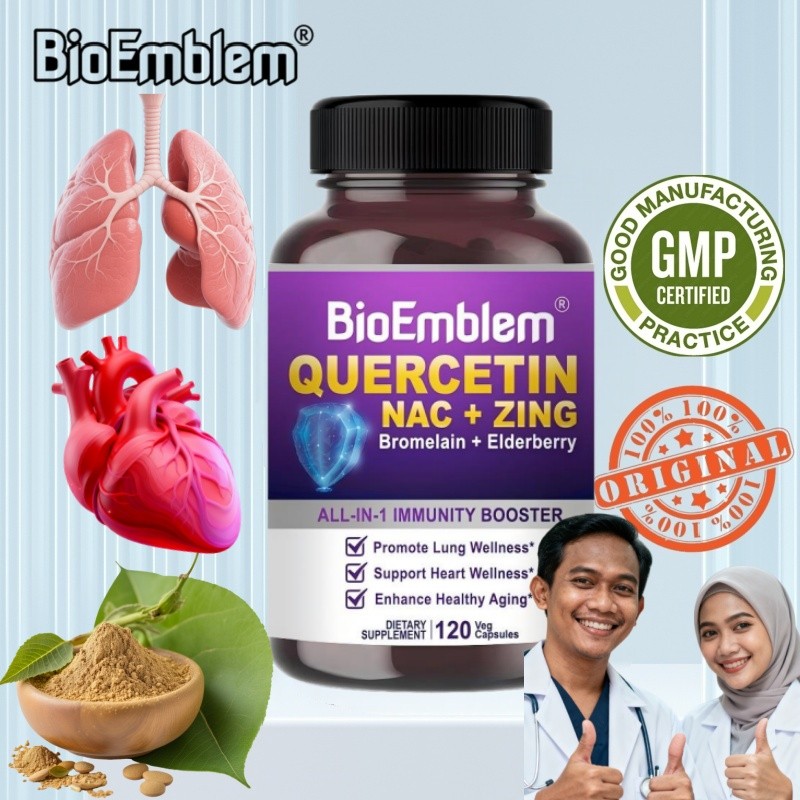 QUERCETIN NAC + Bromelain + Elderberry + Zinc Menenangkan ketidaknyamanan, meningkatkan kekebalan tu