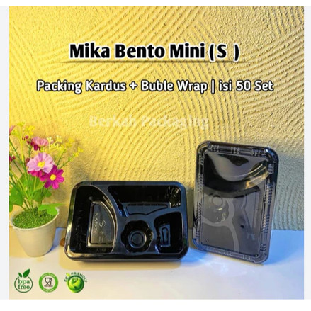 SID MIKA BENTO MINI S PET NESTO MIKA MINI BENTO MIKA KOTAK MAKAN SEKALI PAKAI KECIL MINI