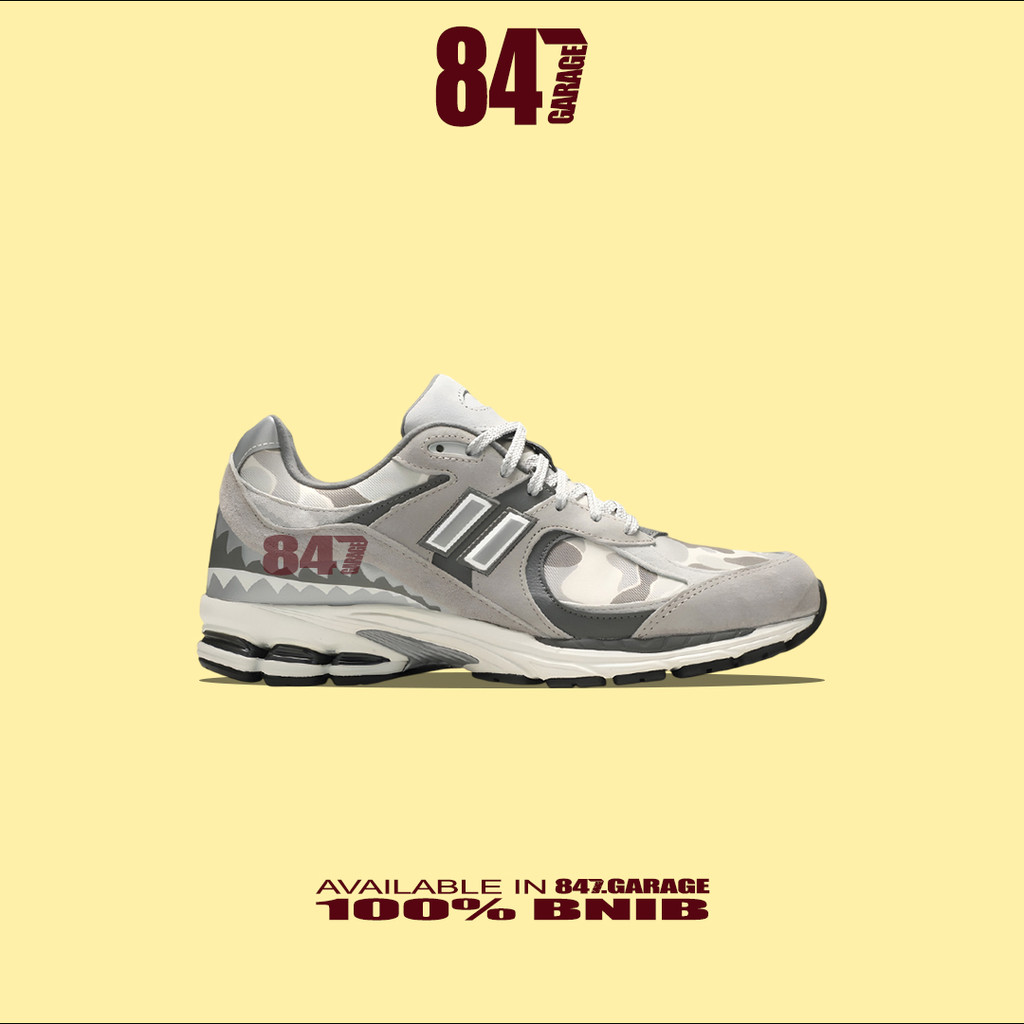 Sepatu New Balance BAPE X  2002R APES TOGETHER STRONG GREY CAMO' Brand New In With Tag Box