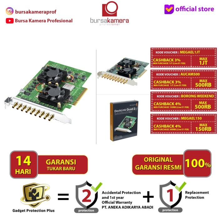 Blackmagic Design DeckLink Quad 2 8-Channel 3G-SDI Capture & Playback