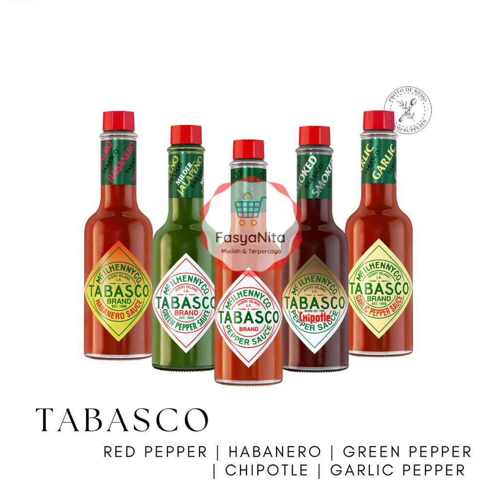 Tabasco Red Pepper | Jalapeno | Habanero | Chipotle | Garlic Pepper Sauce - 60ml - Fasyanita Online 