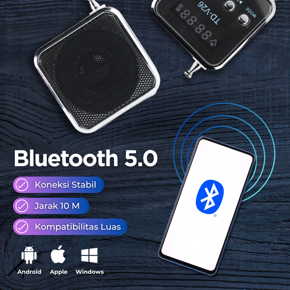 Speaker Bluetooth Portable Mini MP3 Player FM Radio 3W