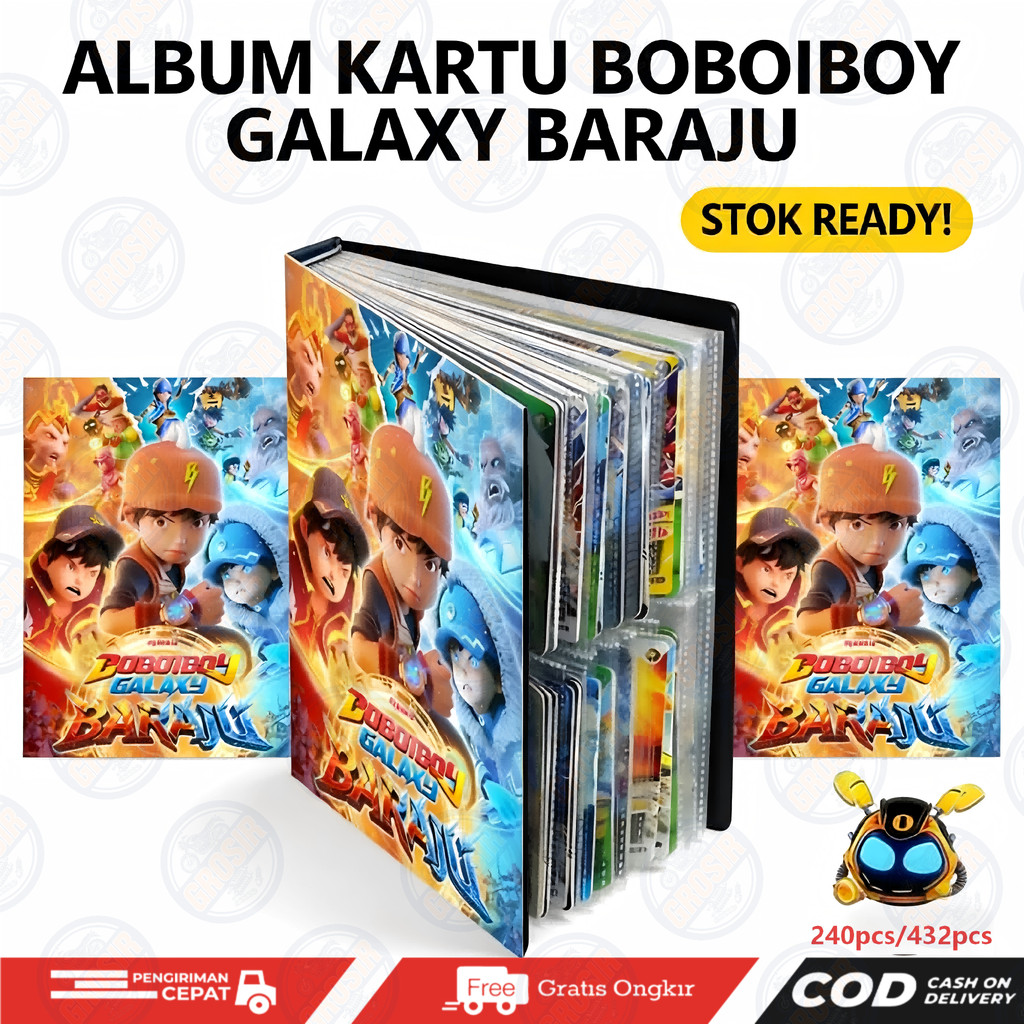 [READY STOCK] Album Kartu BoBoiBoy Galaxy Baraju 240/432 Slots Binder Kartu Koleksi Tempat Simpan Ka