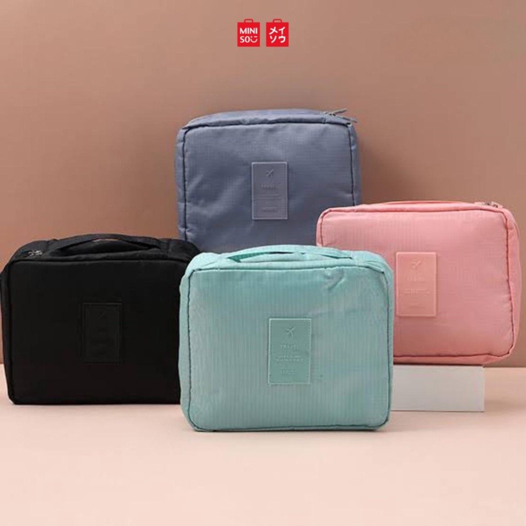 COD Denpasar MINISO Tas Travel Minigo Travel Bag Travel Organizer Bag Tas Kecil Untuk Perlengkapan M