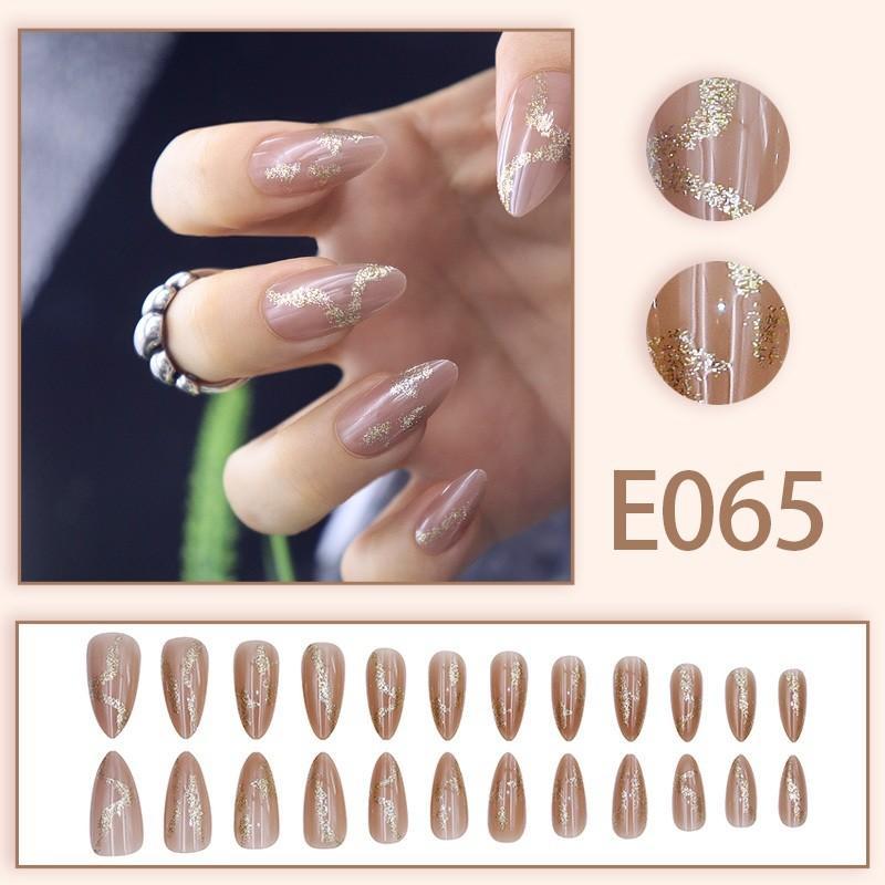 kuku palsu Aesthetic Nikahan Kuku palsu Panjang murah dan cantik dengan lem kuku nailart
