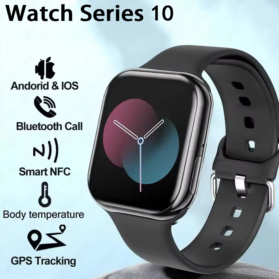 jam tangan New 2025 Original For Apple Watch 10 Smart Watch x Men Body Temperature Bluetooth Call NF