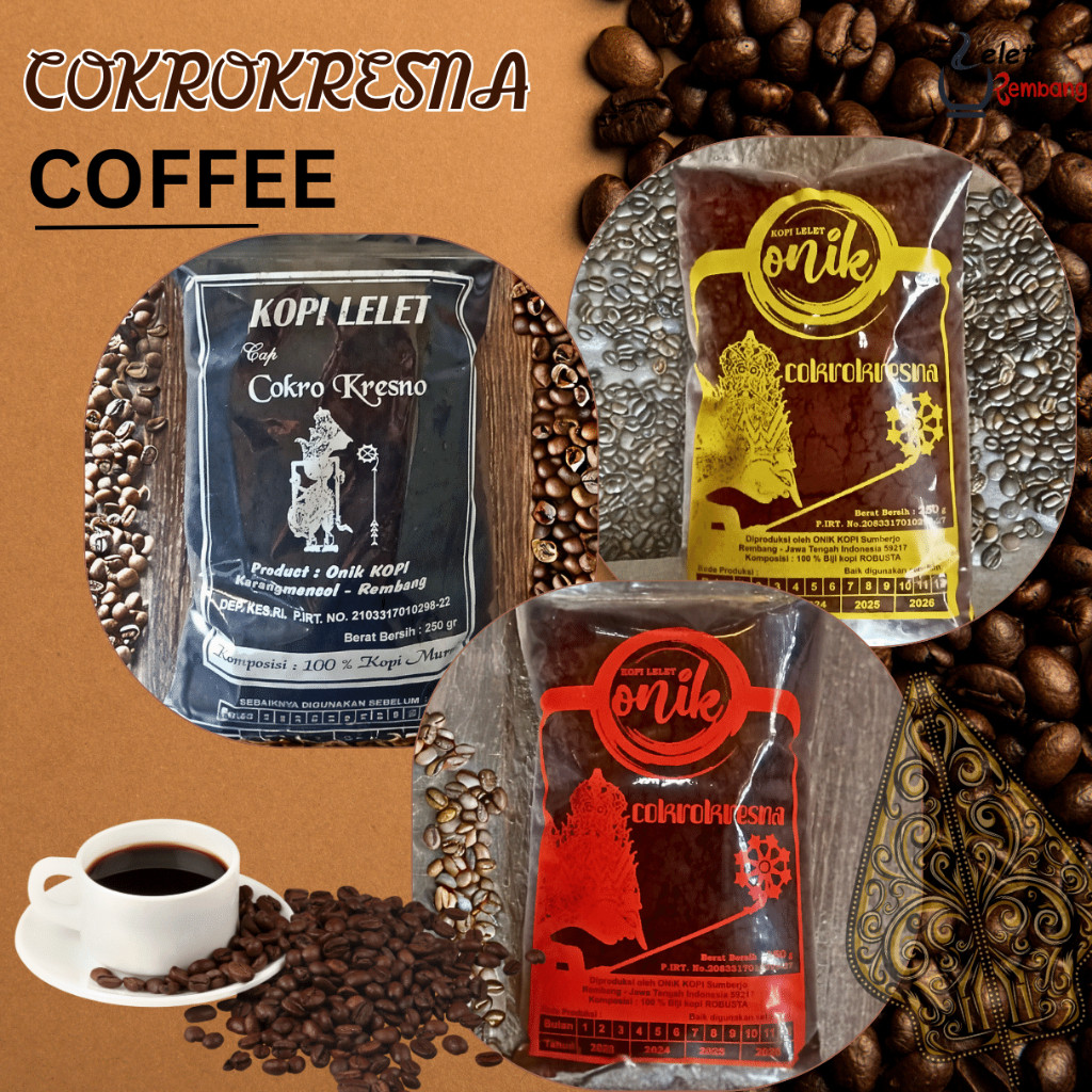 KOPI LELET COKRO KRESNO 250 gr / kopi lelet Lasem Rembang Robusta Coffee