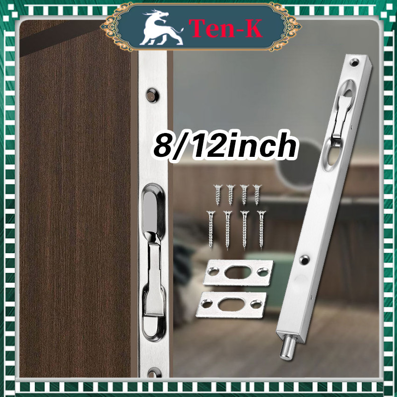 8 Inch / 12 Inch Flush Bolt Plate / Grendel Pintu Lipat / Grendel Slot Tanam