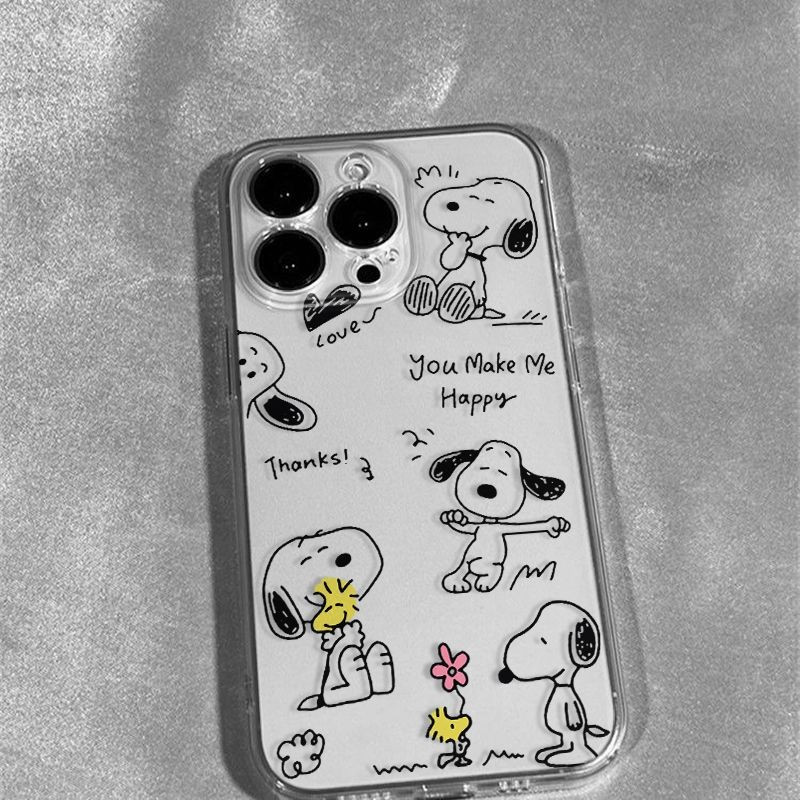 COD Phone case for Samsung  A03 A05 A10 A11 A12 A14 A15 A33 A25 A32 A35 A50 A52 A55 A72 Pola Snoopy 