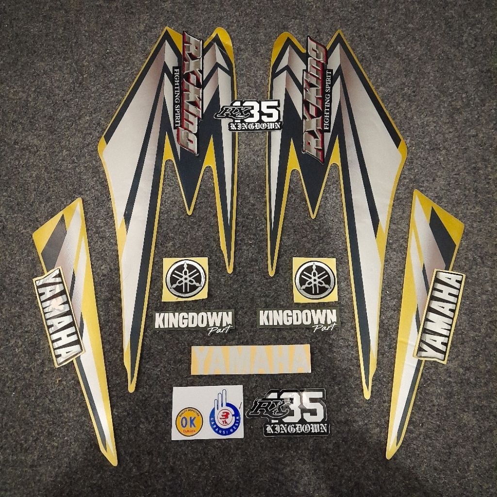 STRIPING RX KING 2002 GOLD - SET EMBLEM - TERBAIK TERLARIS