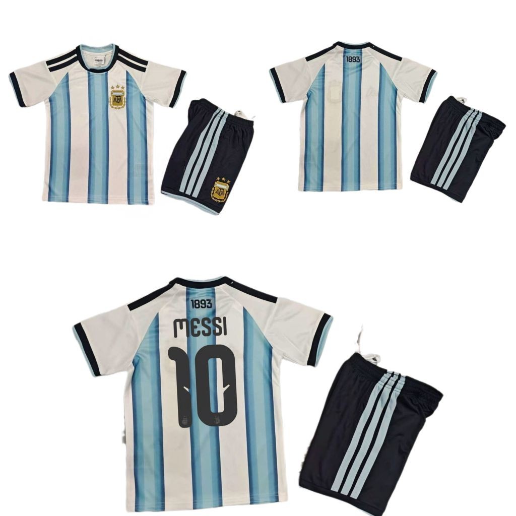 JERSEY BAJU BOLA ANAK ARGENTINA HOME KIDS PIALA DUNIA 2026 + NAMESET