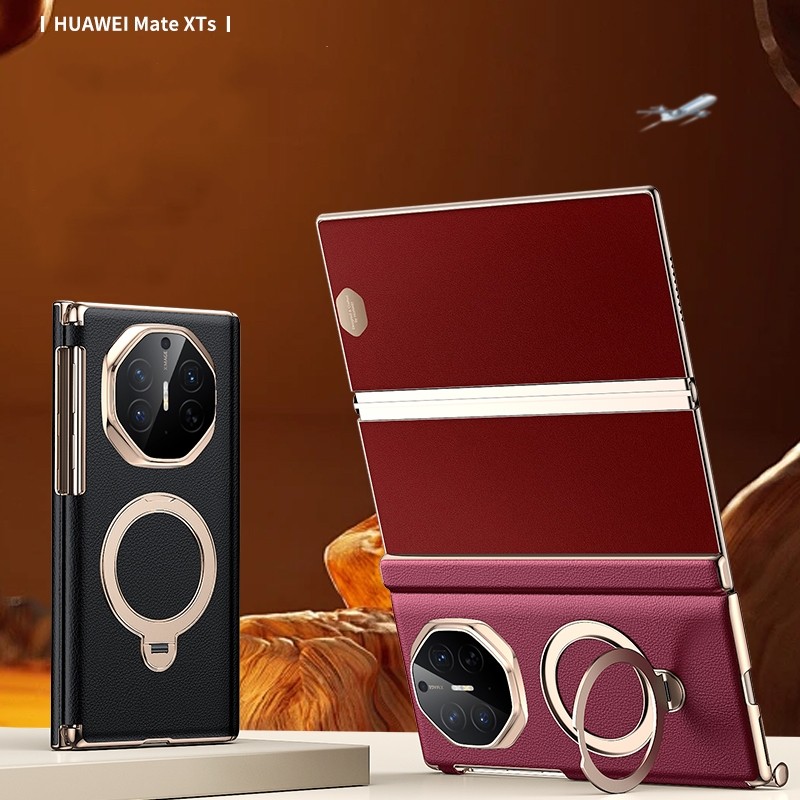 MateXT Casing Case untuk HUAWEI Mate XT Mate XTS Double Engge Nappa Pattern Rotating Racket Shockpro