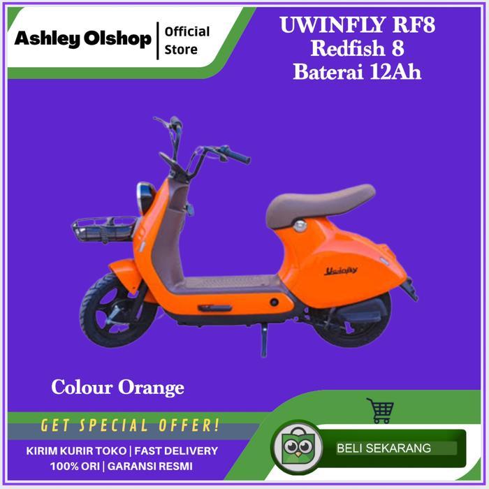 PROMO AWAL TAHUN Sepeda Listrik Uwinfly RF8 Redfish 8 Uwinfly 48V/12Ah - Orange [ORI]