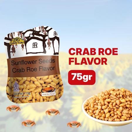 Cemilan Kuaci Rasa Telur Kepiting Kemasan Isi 75 Gram Sunflower Seeds Crab Roe Snack