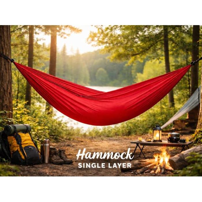 Mumpung Promo  HAMMOCK/AYUNAN Camping Outdoor Bahan Halus Tidak Panas Jahitan Rapih Kuat Menahan Beb