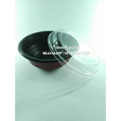 MANGKOK BENTO RED BLACK ( SEDANG )