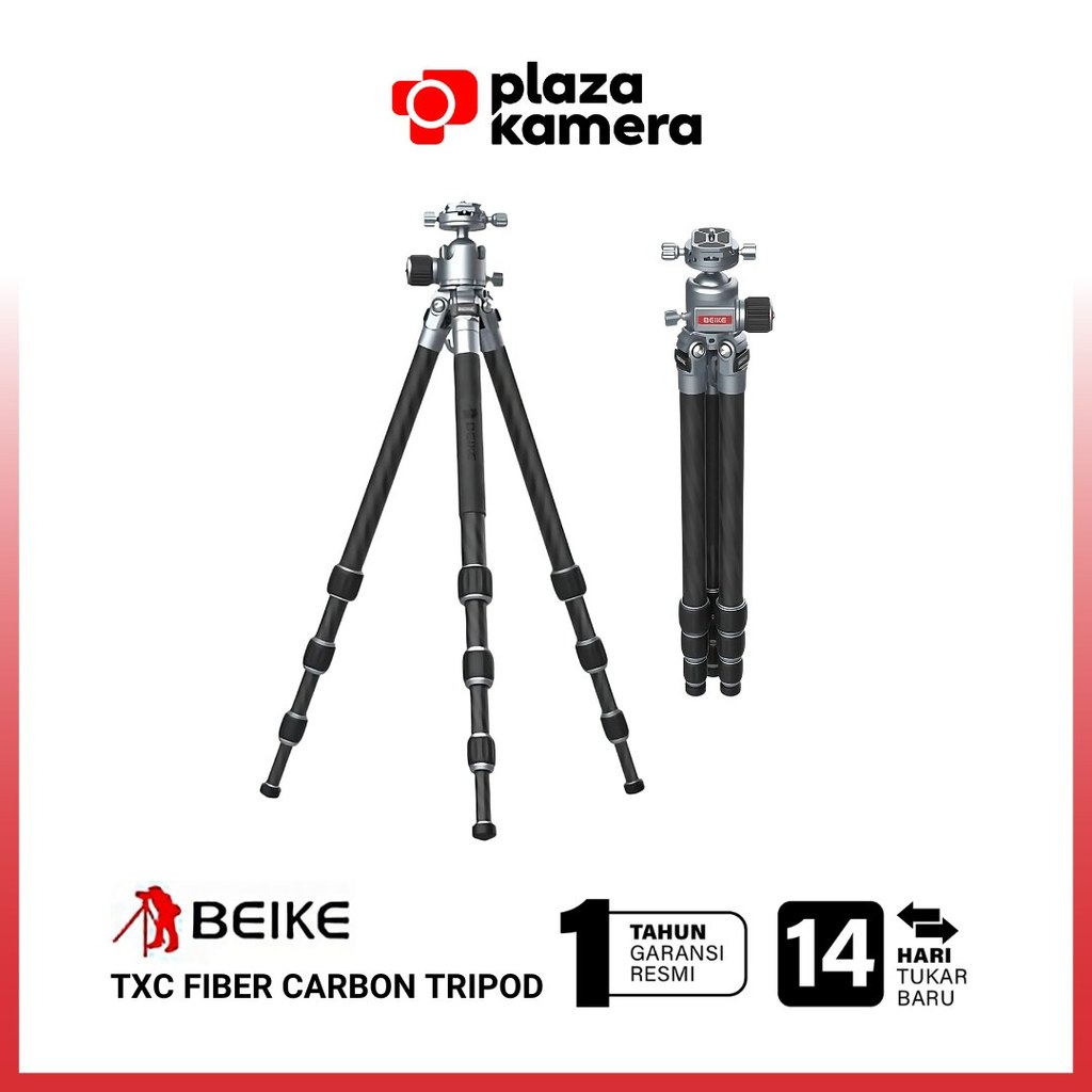 Beike TXC Fiber Carbon Tripod Konten Kreator Tripod Kamera Beike TXC Fiber Carbon