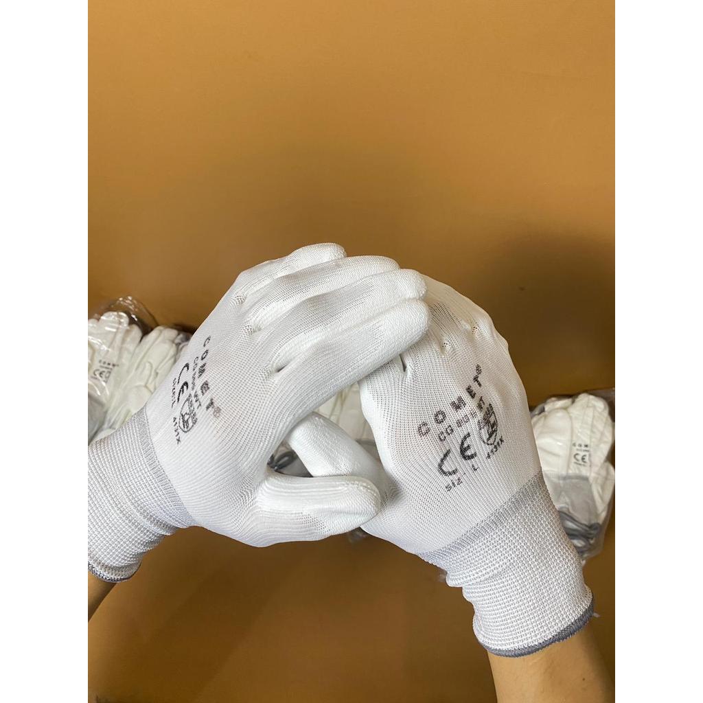 10Pasang Sarung Tangan Comet Baru Palmfit Putih CG805WT