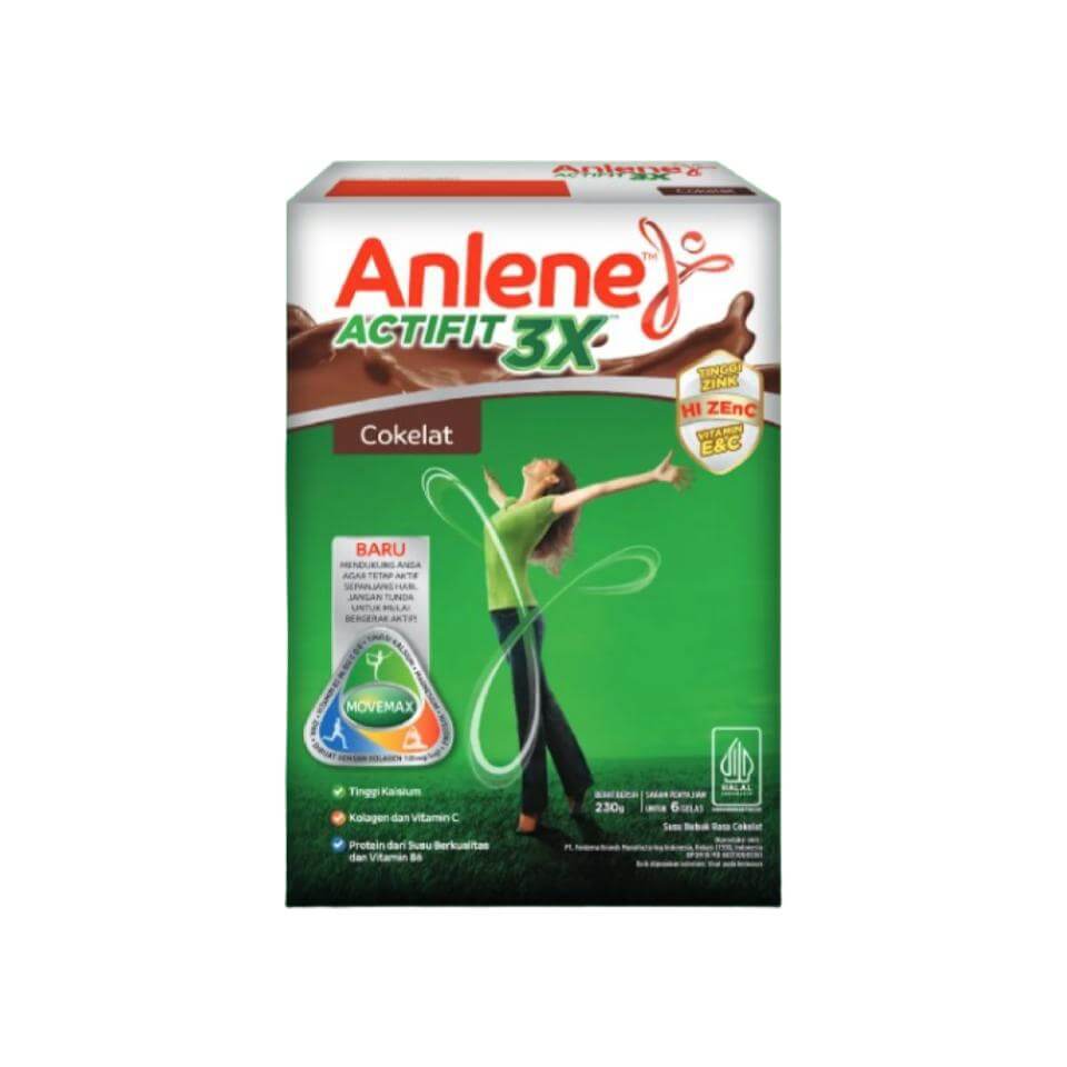 Anlene Susu Bubuk Actifit 3X Cokelat Box 240 gr