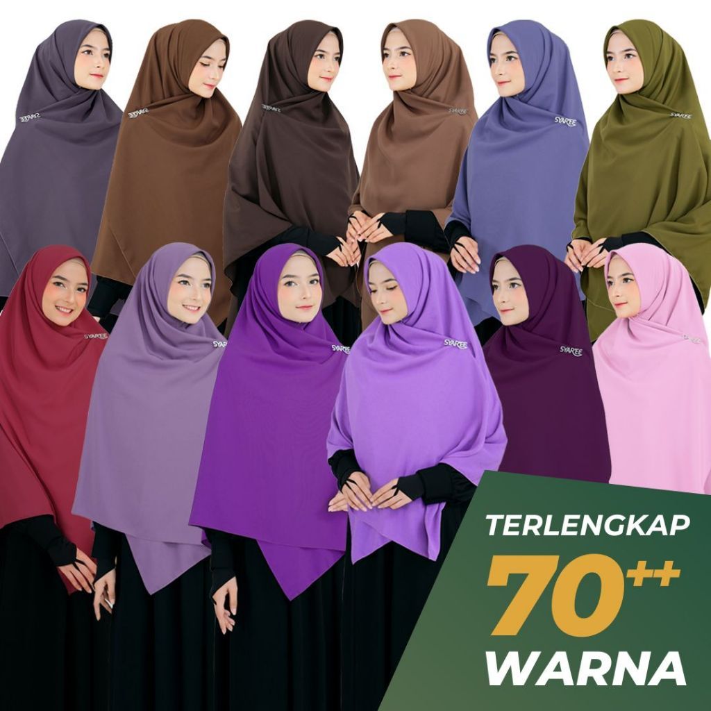 FICIEKUNZEX Alifa 150 | Jilbab Segi Empat Syari Jumbo Tebal Polos Wolfis Syaree Fashion Oki Setiana 