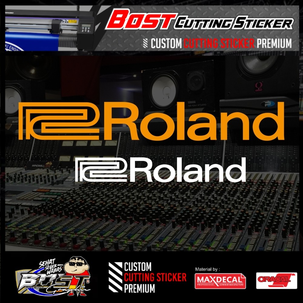 Cutting Sticker Hardcase Box Sound System ROLAND.stiker Audio Keyboard Alat Musik ROLAND