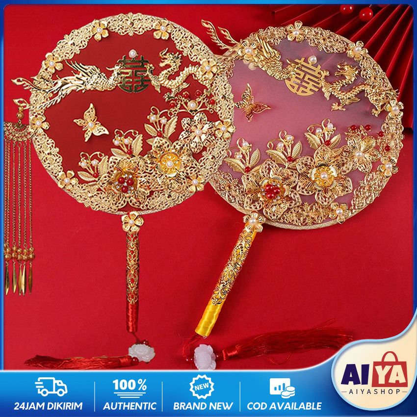 Kipas Sangjit Wedding Bride / Kipas Chinese Wedding / Kipas Sangjit Merah Wedding / Kipas Sangjit Pu
