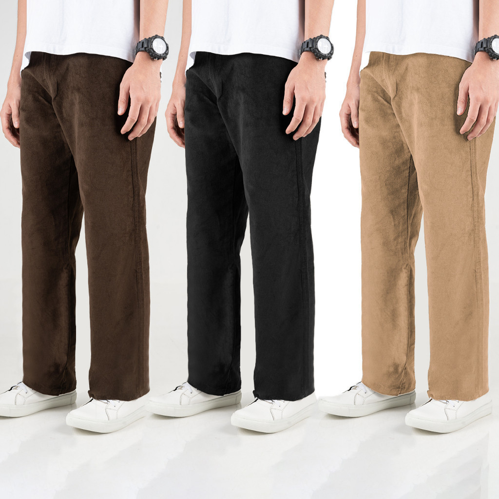 Otsky X Cavier Celana Panjang Corduroy Loose Pria
