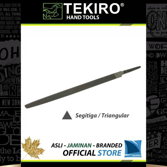 TEKIRO Kikir Segitiga 15 cm HALUS Smooth Three Square Files Baja Chrome Vanadium Anti Karat JIS Segi