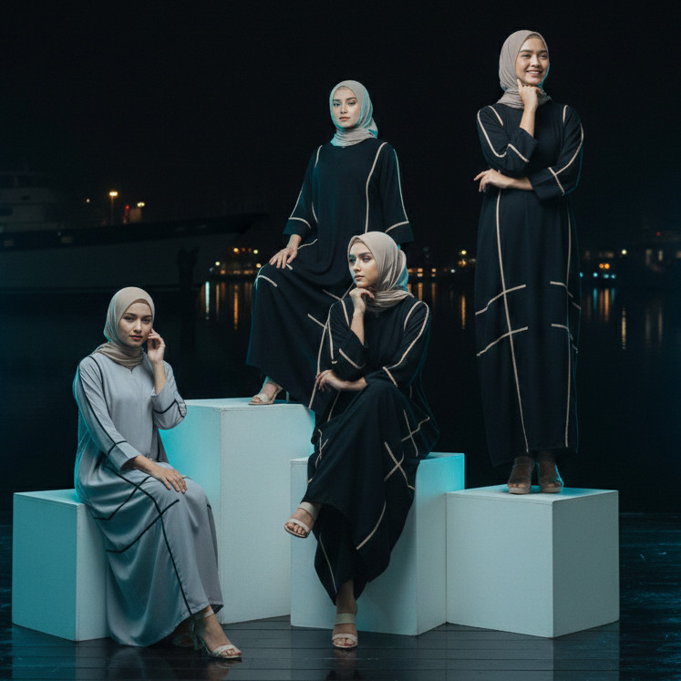 Abaya Terbaru 2026 Lebaran Wanita Hitam Kekinian Premium Elegant Mewah Simple Turkey Baju Elegan