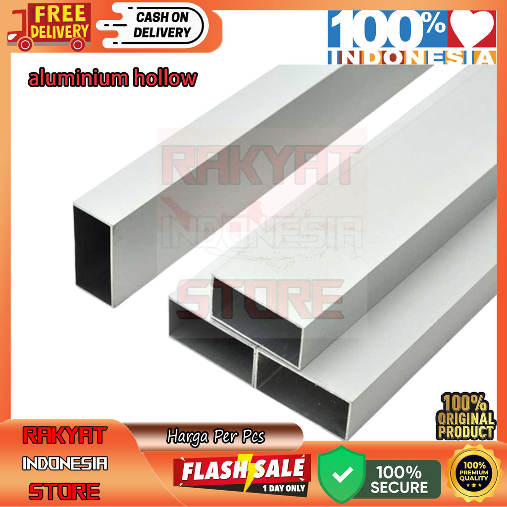 [Instan] Jidar Premium Almunium Holo Jidar Hollow Alumunium 1 In X 2 Inci Aluminium Hollo 1x2 Inch 2