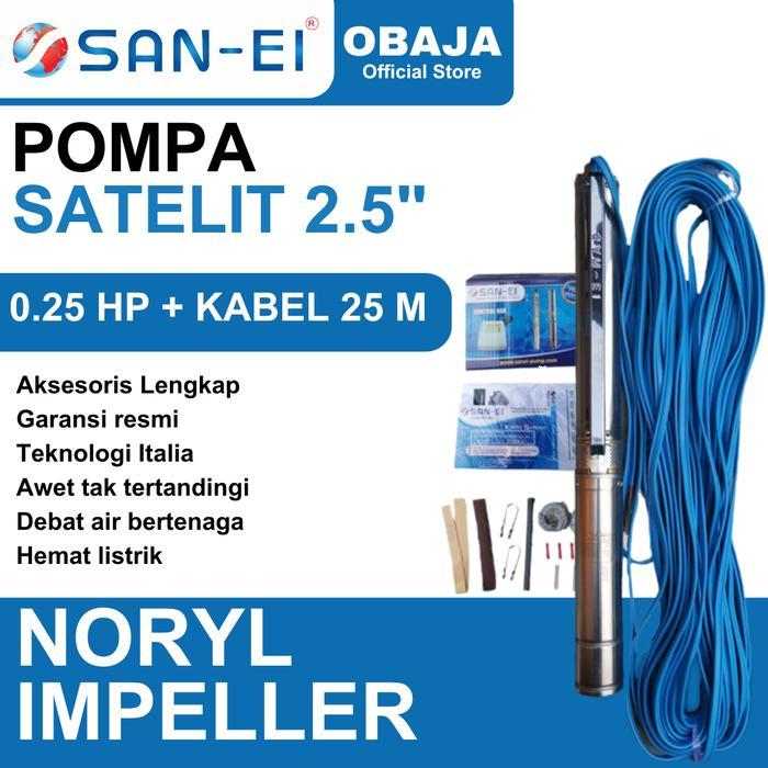 Pompa Satelit 2.5 Inch 0.25 HP + Kabel 25 M San Ei / Pompa Satelit Noril San Ei