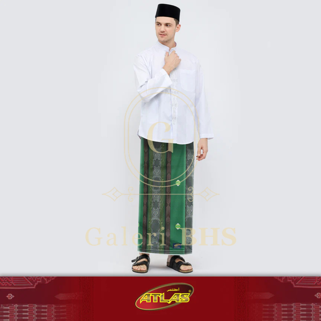 Sarung ATLAS Universal 690 Jacquard Songket Hijau