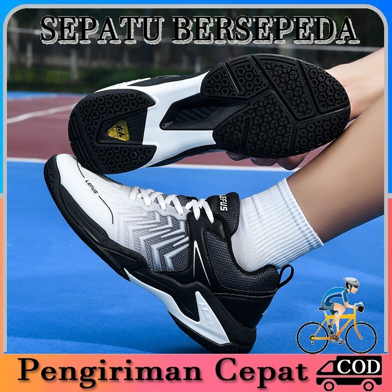 LEFUS Sepatu badminton profesional diimpor sepatu pelatihan biasa dan modus pasangan pria sepatu ten