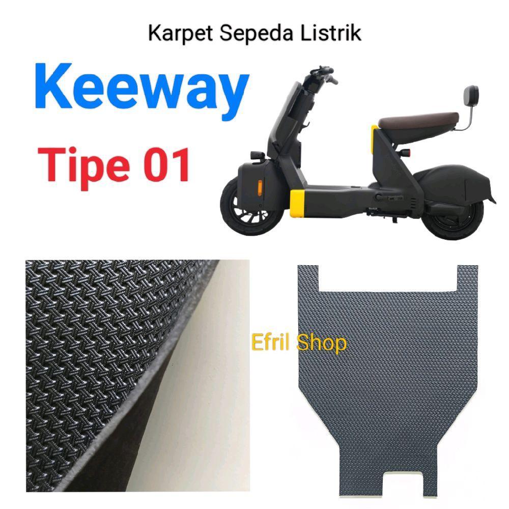 Karpet Sepeda Listrik Keeway tipe 01 Bahan Karet Motif