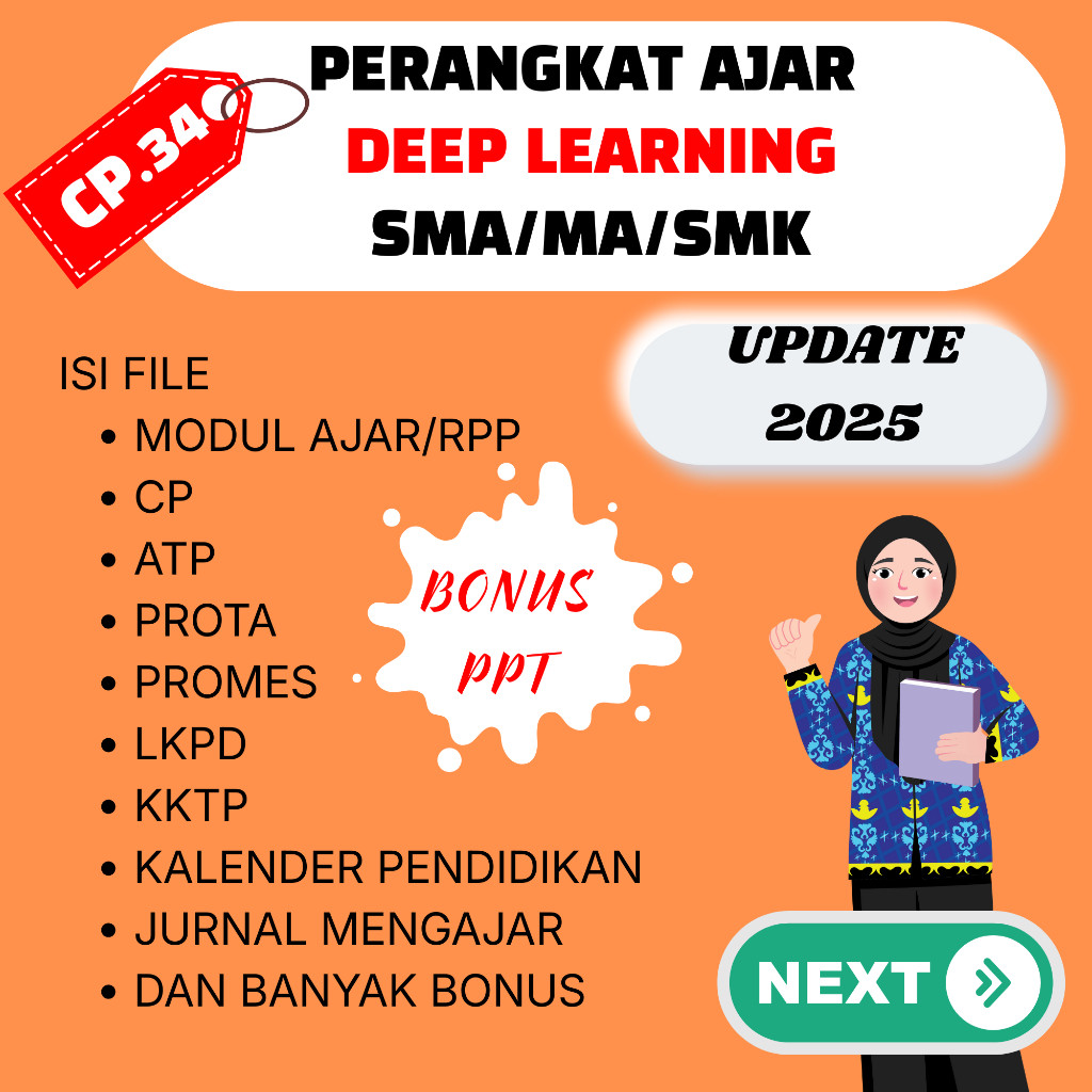[PAG-SMA/SMK/MA] Perangkat Ajar Guru SMA SMK MA Deep Learning Kurikulum Merdeka Modul Ajar RPP