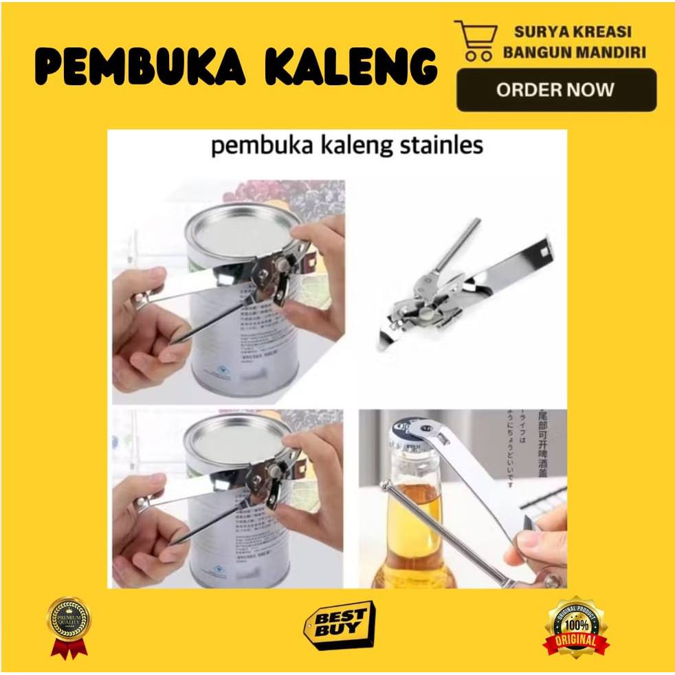 PEMBUKA KALENG STAINLESS - BUKAAN KALENG - ALAT PEMBUKA KALENG - CAN OPENER
