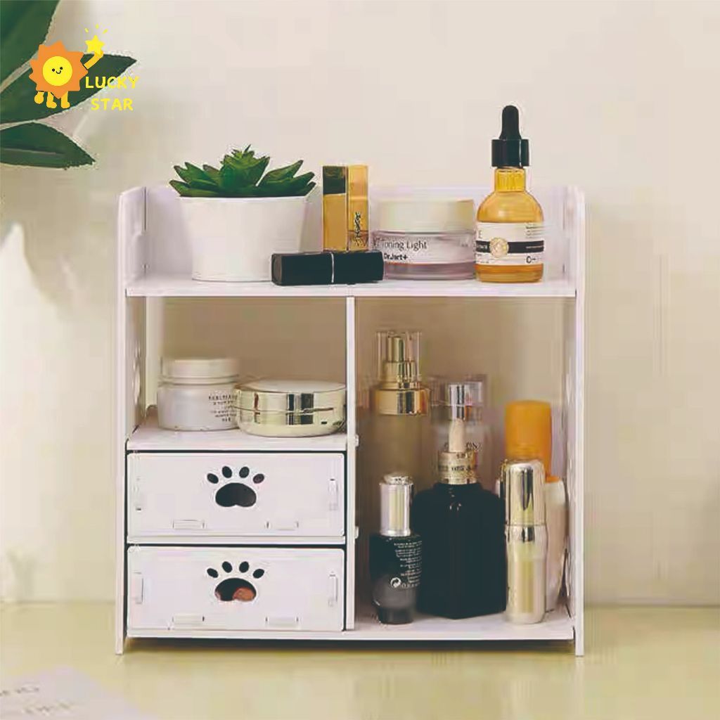 Rak Kosmetik WPC  Tempat Kosmetik Makeup Storage Kotak Penyimpanan Skincare