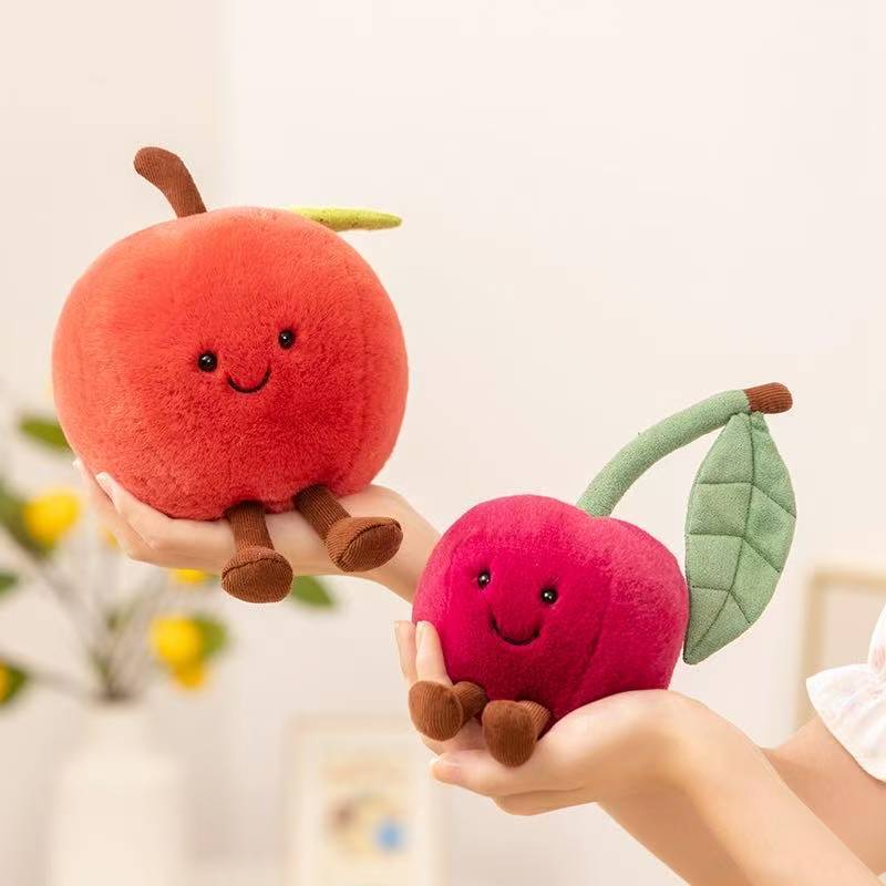 2025 New JELLYCAT Apple Cherry Fruit Accessories Plush Doll Toy for Girls and Women's Festival Gifts