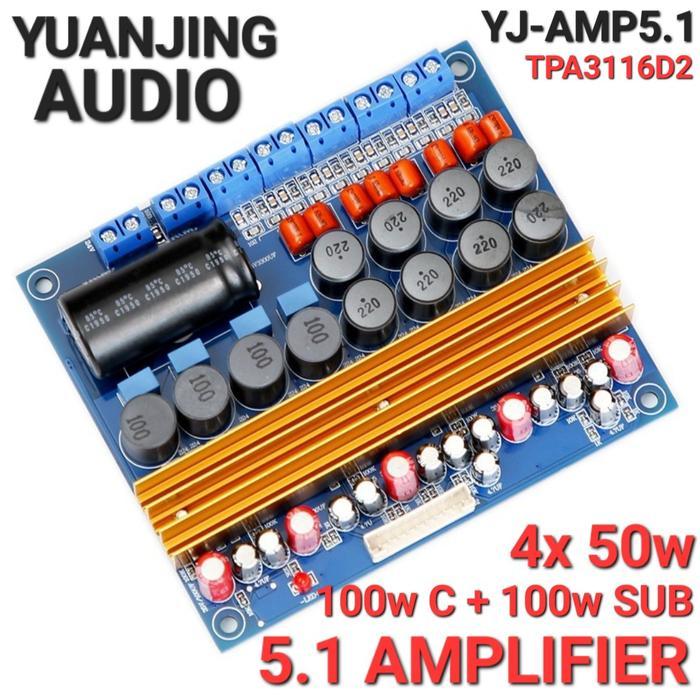 YUANJING AUDIO YJ-AMP5.1 Surround Amplifier Board TPA3116 4x50W+2x100W